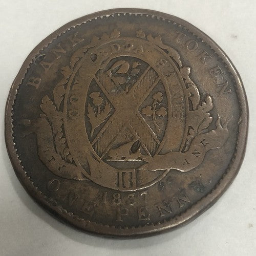 1837 One Penny Canadian Habitant Token