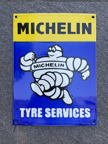 Michelin Tyre Services Vintage Style Enamel Sign