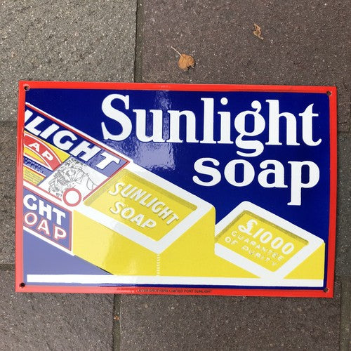 Sunlight Soap Enamel Sign