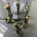Set Of Six Cast Iron Soldiers