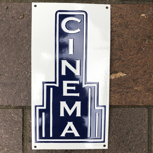 Cinema Enamel Sign