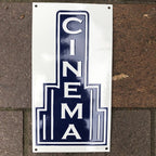 Cinema Enamel Sign