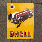 shell enamel sign