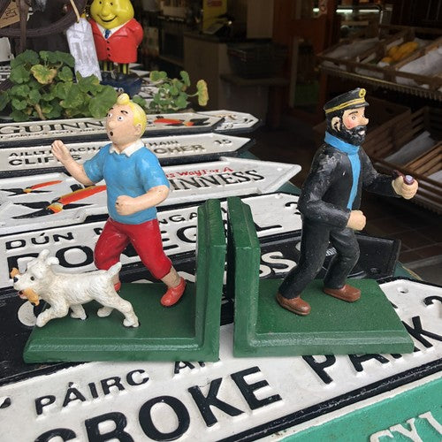Tin Tin Cast Iron Bookends