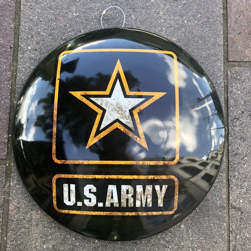 U S Army Domed 40 Cms Metal Sign