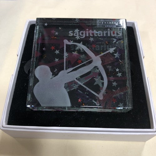Spaceform Sagittarius Glass Block 3 Inches Square Boxed