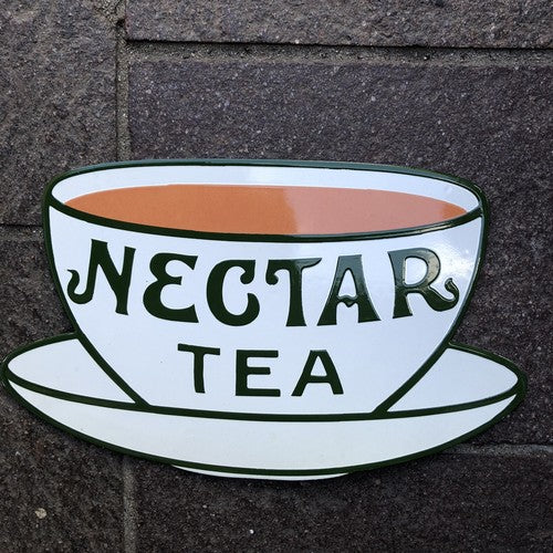 Nectar Tea Enamel Sign No Drill Holes