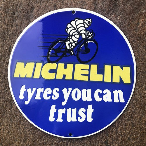 Michelin Tyres You Can Trust Enamel Sign