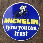 Michelin Tyres You Can Trust Enamel Sign