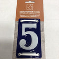 Enamel House Number 5 French Style