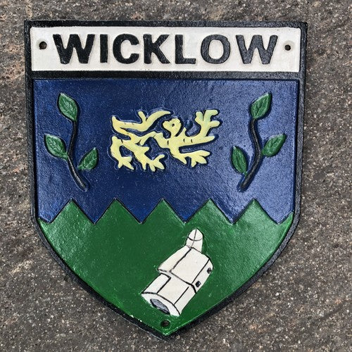 Wicklow Crest Cast Iron Sign