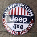 Jeep 40 Cms Dome Metal Sign