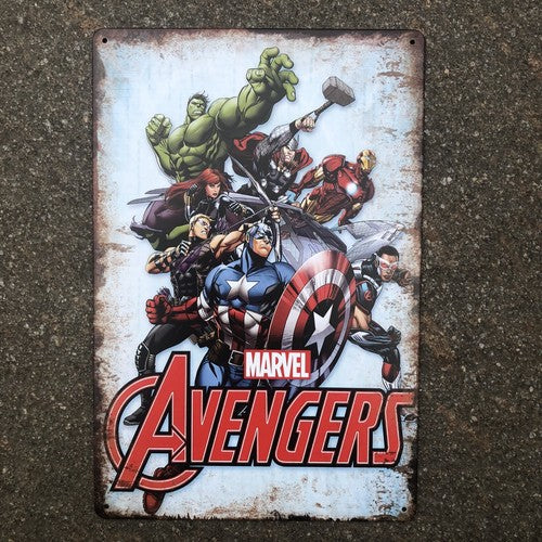 Marvel Avengers Metal Sign New Design