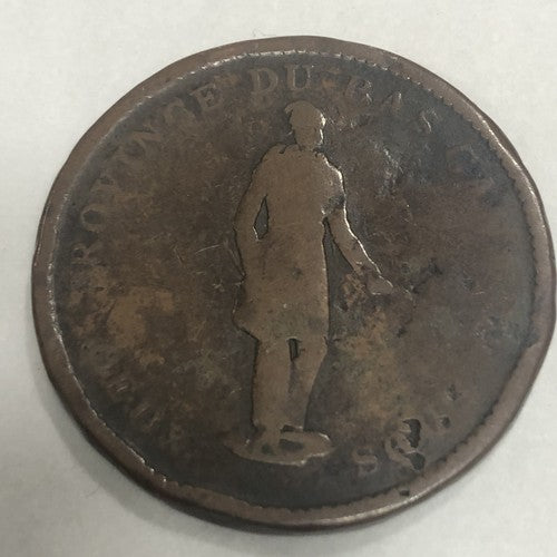 1837 One Penny Canadian Habitant Token