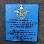 Never In The Field Of Human Conflict Cast Iron Sign