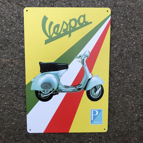 Vespa Metal Sign New Design