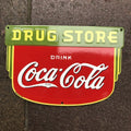 Coca Cola Drug Store Enamel Sign