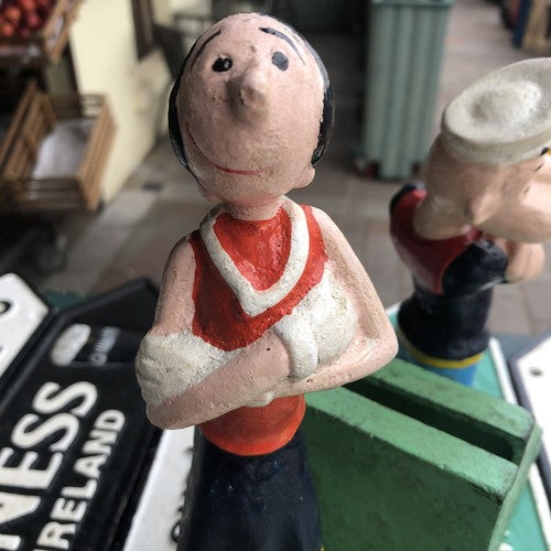 Popeye Cast Iron Book Ends