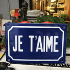 Je Tâaime Enamel Sign