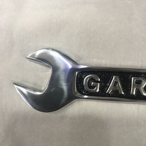 Garage Spanner Aluminium Wall Plaque