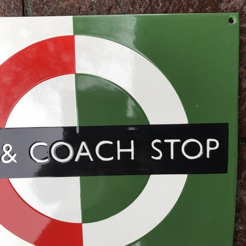Bus And Coach Enamel Sign