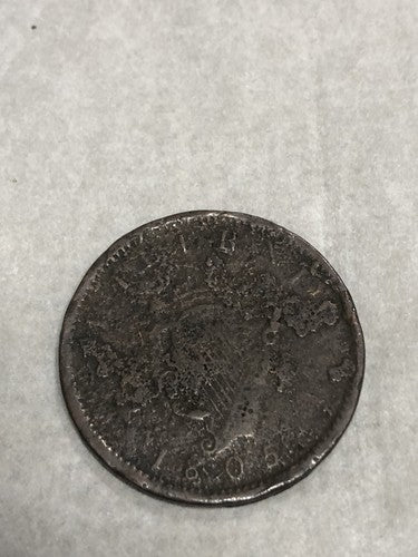 Ireland George 3rd 1805 Hibernia One Penny Copper Coin