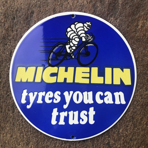 Michelin Tyres You Can Trust Enamel Sign