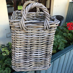 Square Log Basket Handmade