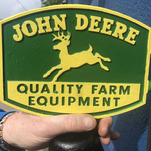John Deere Cast Iron Bell & Key Rack