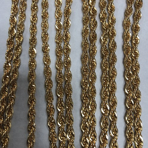 Primor Gold Plated Card Of Six 16 Inch Chains