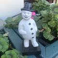Snowman Cast Iron Money Bank