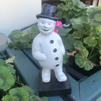 Snowman Cast Iron Money Bank
