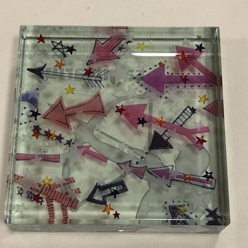 Spaceform Sagittarius Glass Block 3 Inches Square Boxed