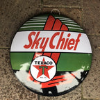 Sky Chief Texaco 40 Cms Domed Metal Sign