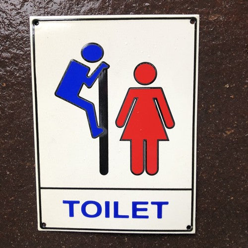 Toilet Enamel Sign