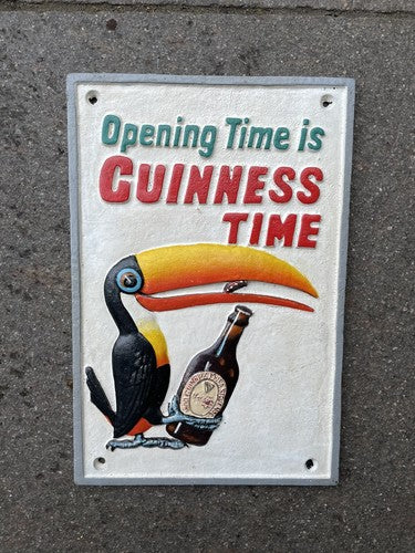 Guinness Cast Iron Sign Guinness Time Is Opening Time