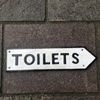 Toilets Cast Iron Sign