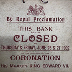 Bank Notification Antique Sign RARE!!!!