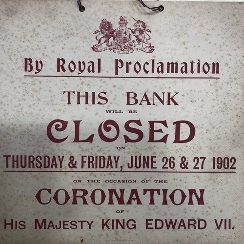 Bank Notification Antique Sign RARE!!!!
