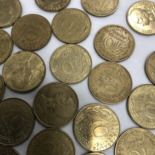France 10 Centimes Aluminium Bronze Coins