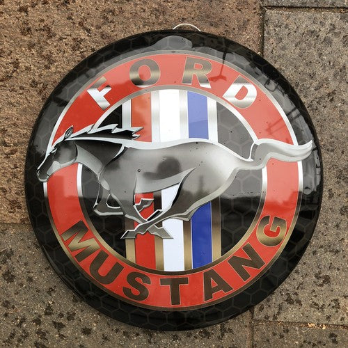 Ford Mustang 40 Cms Dome Metal Sign