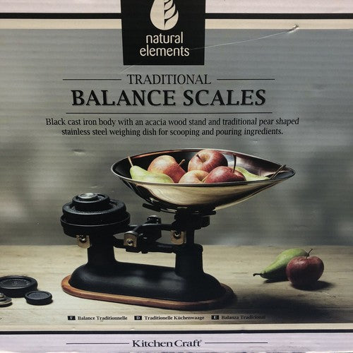 Traditional Balance Scales And Set Of 8 Imperial Weights