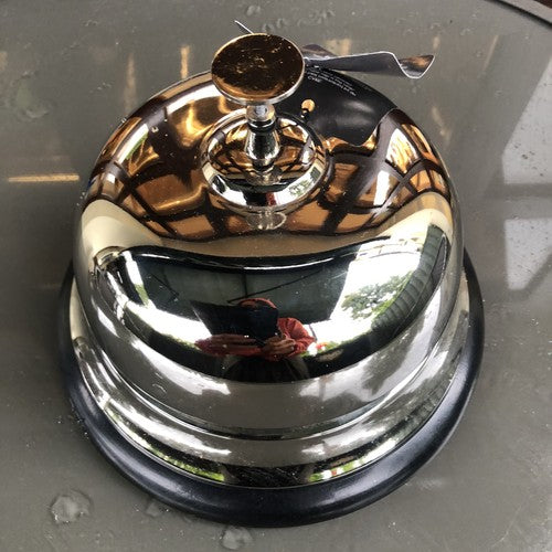Chrome Desk Bell 21 X 21 X 14 Cms