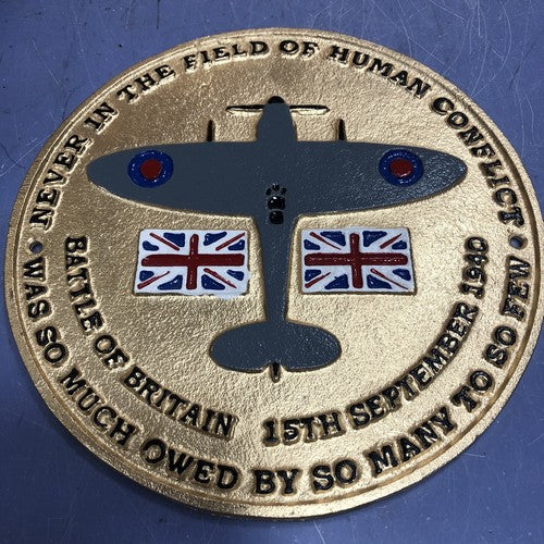 Battle Of Britain Cast Iron Sign
