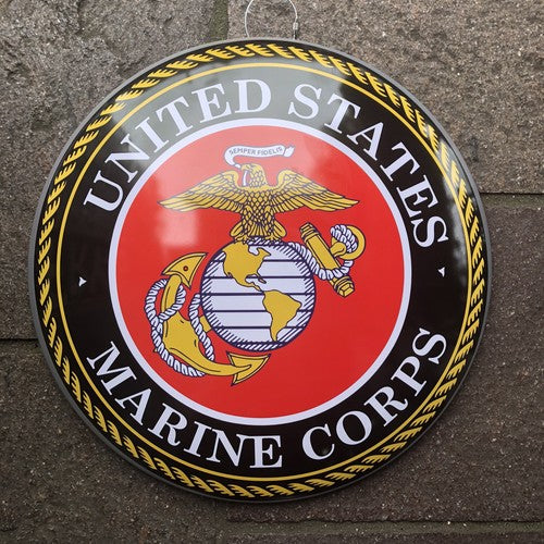 United States Marine Corps Dome Metal 40 Cms Sign