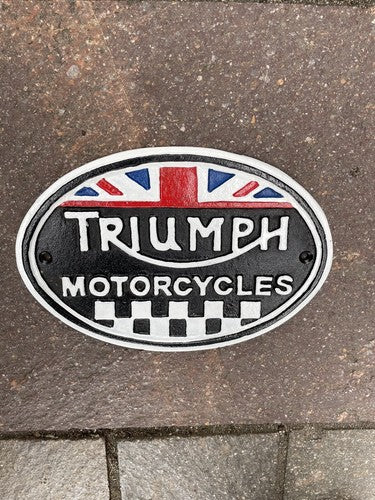 Triumph Motorcycles Cast Iron Sign