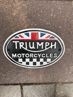 Triumph Motorcycles Cast Iron Sign