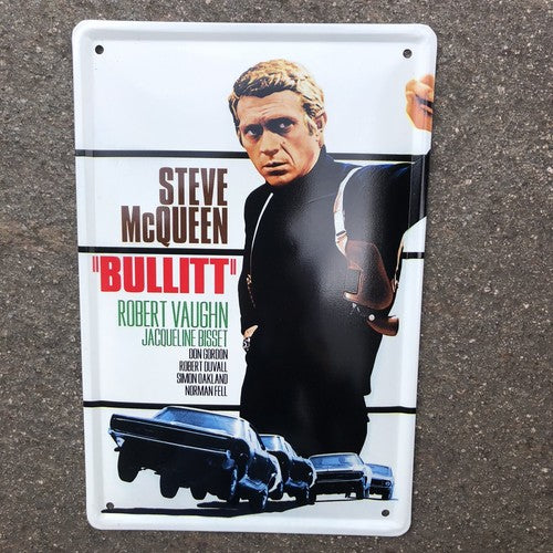 Steve McQueen Bullit Metal Sign