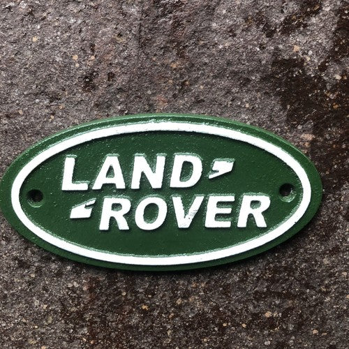 Land Rover Cast Iron Sign