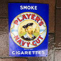 Players Navy Cut Cigarettes Enamel Sign